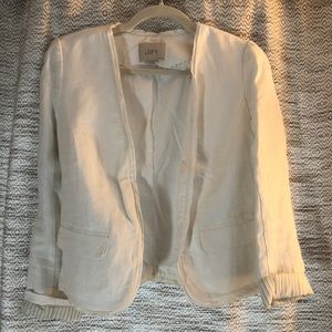 Loft SP white linen blazer